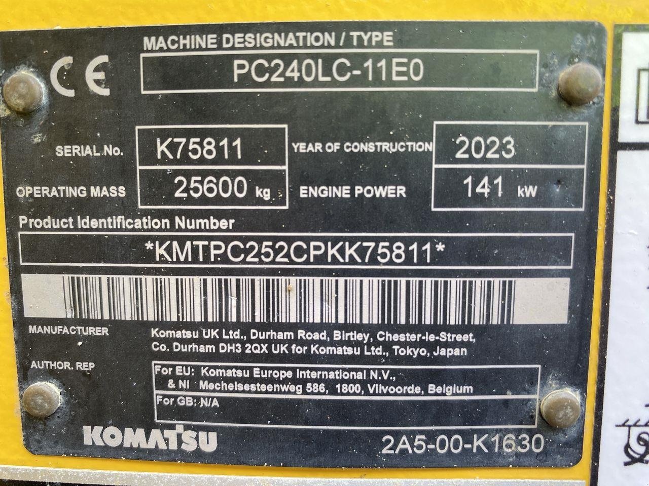 Bagger of the type Komatsu PC240LC-11EO, Gebrauchtmaschine in Skive (Picture 14)