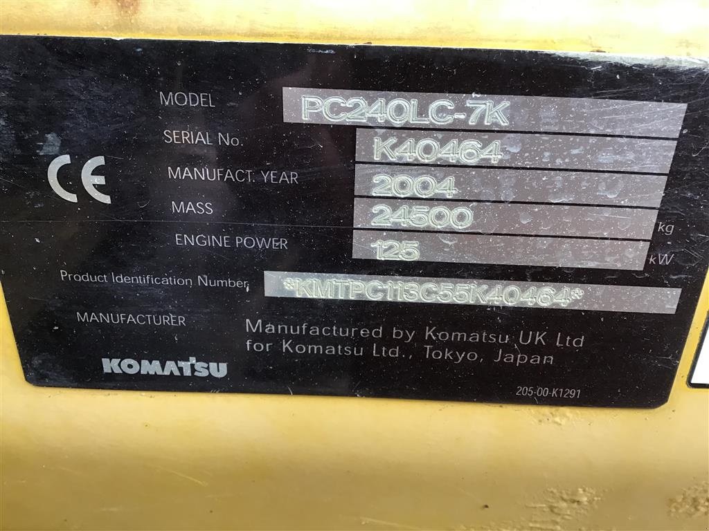 Bagger a típus Komatsu PC240LC-7, Gebrauchtmaschine ekkor: Bording (Kép 2)