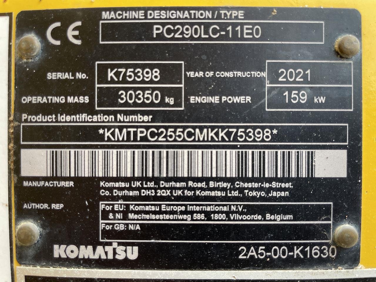 Bagger typu Komatsu PC290LC-11EO, Gebrauchtmaschine v Skive (Obrázek 14)