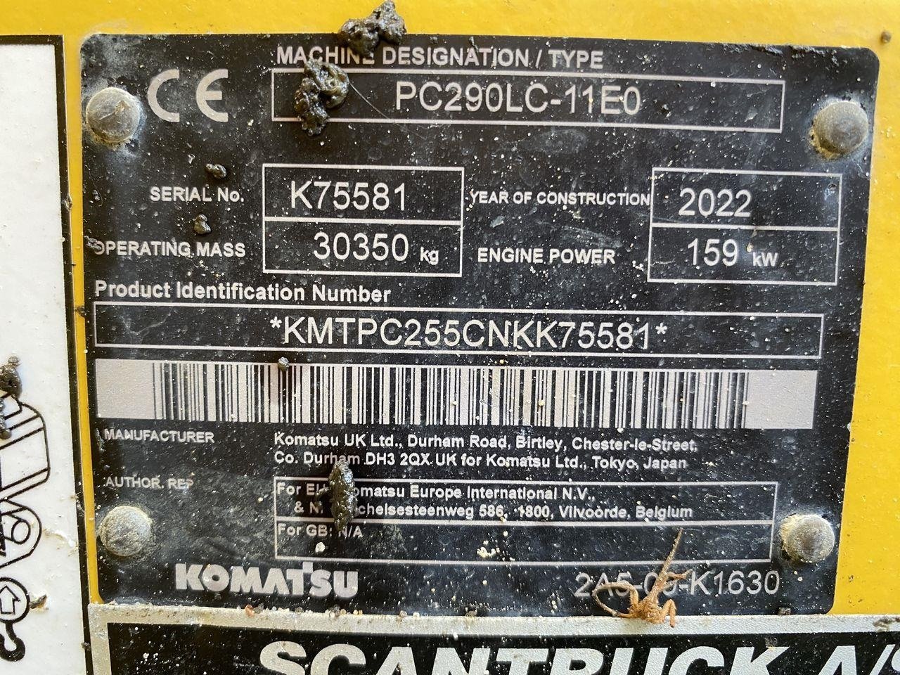 Bagger typu Komatsu PC290LC-11EO, Gebrauchtmaschine v Skive (Obrázek 11)