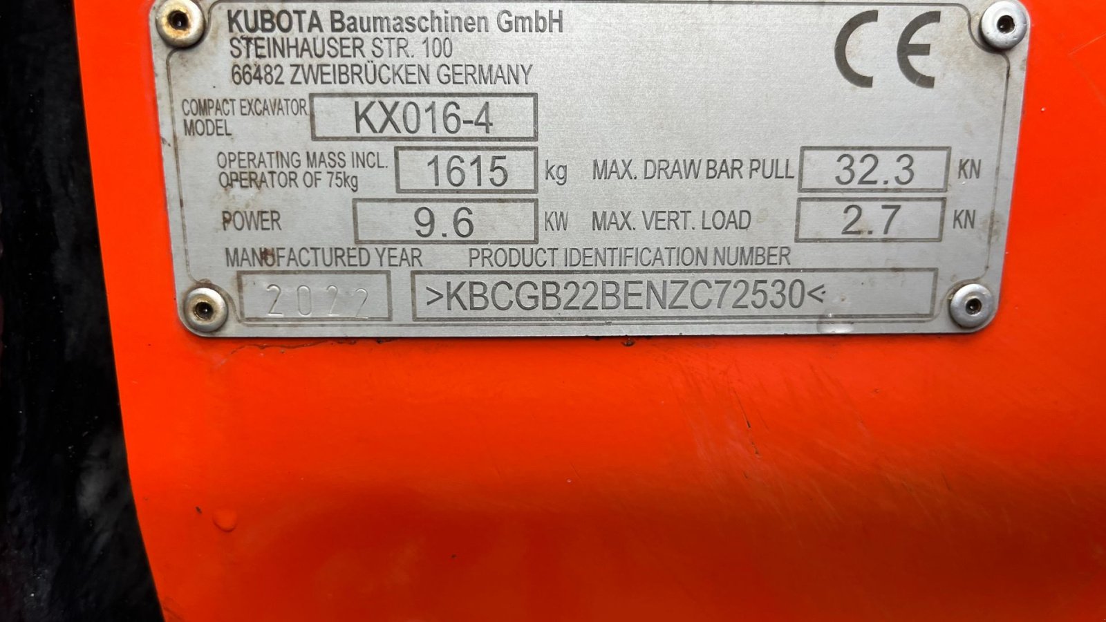 Bagger des Typs Kubota KX016-4 Monteret med Tiltman Kompakt +2 skovle, Gebrauchtmaschine in Rønnede (Bild 4)