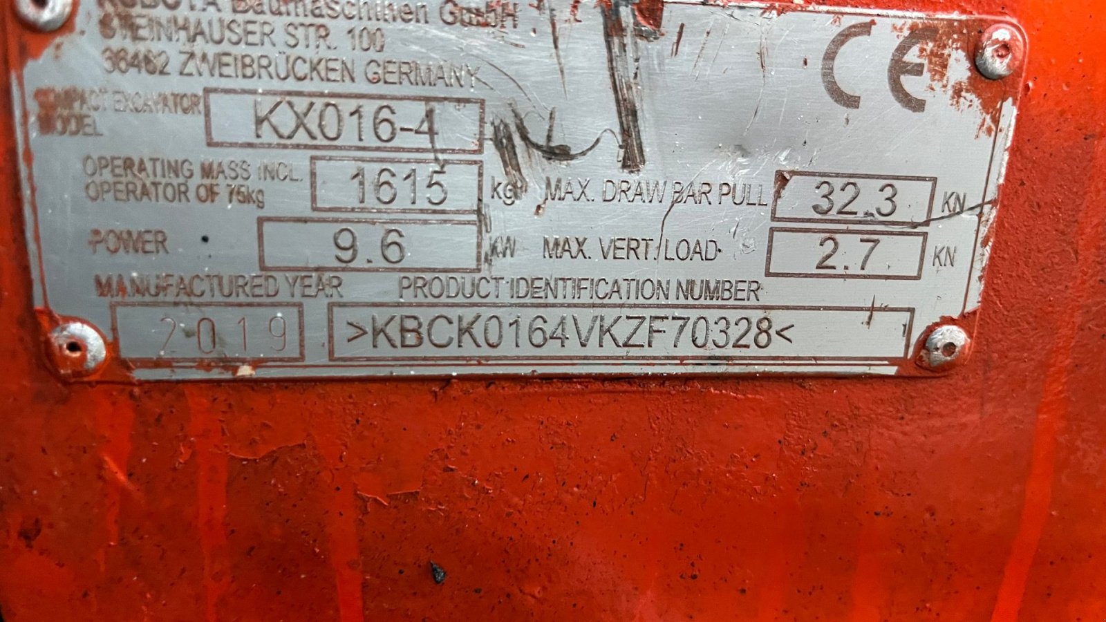 Bagger of the type Kubota KX016-4 Tiltman med hydraulisk skovlskifte, Gebrauchtmaschine in Rønnede (Picture 17)