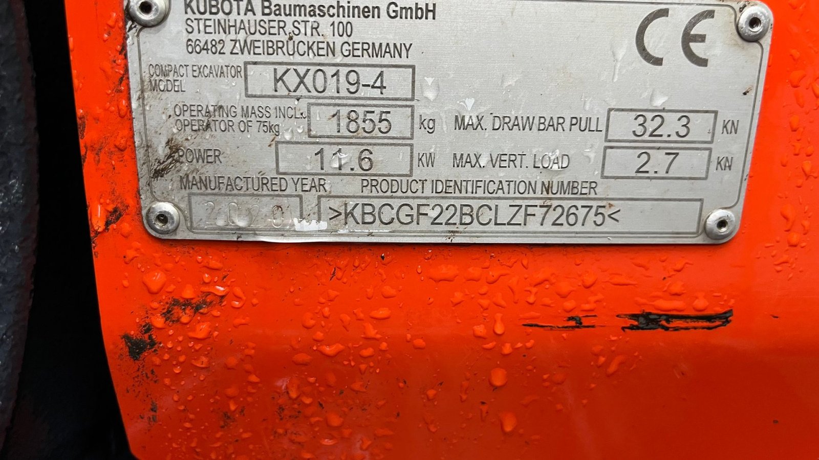 Bagger a típus Kubota KX019-4 Tiltman med hydraulisk skovlskifte, Gebrauchtmaschine ekkor: Rønnede (Kép 14)