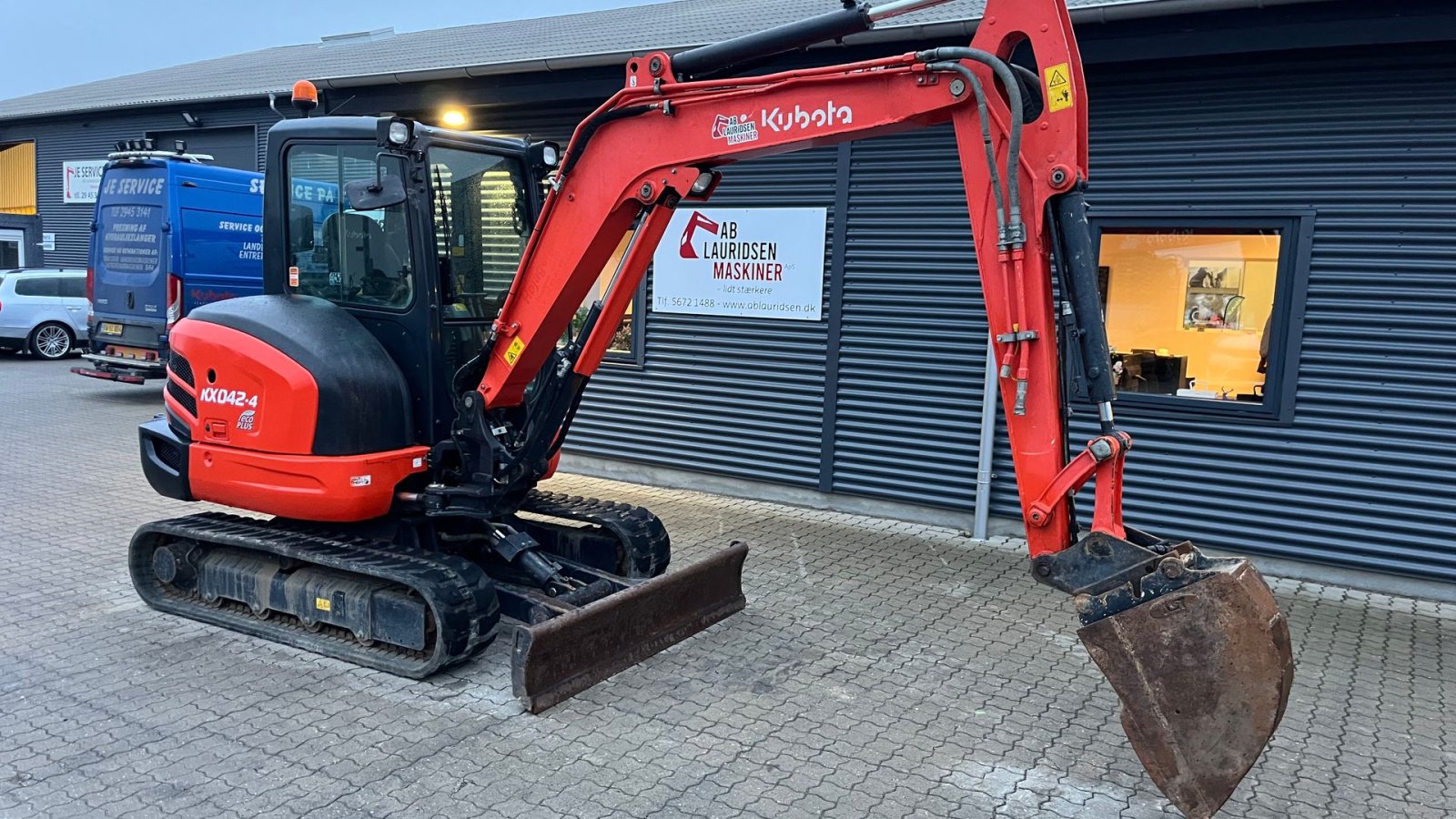 Bagger типа Kubota Kx042-4 Hydraulisk s40 + graveskovl, Gebrauchtmaschine в Rønnede (Фотография 2)