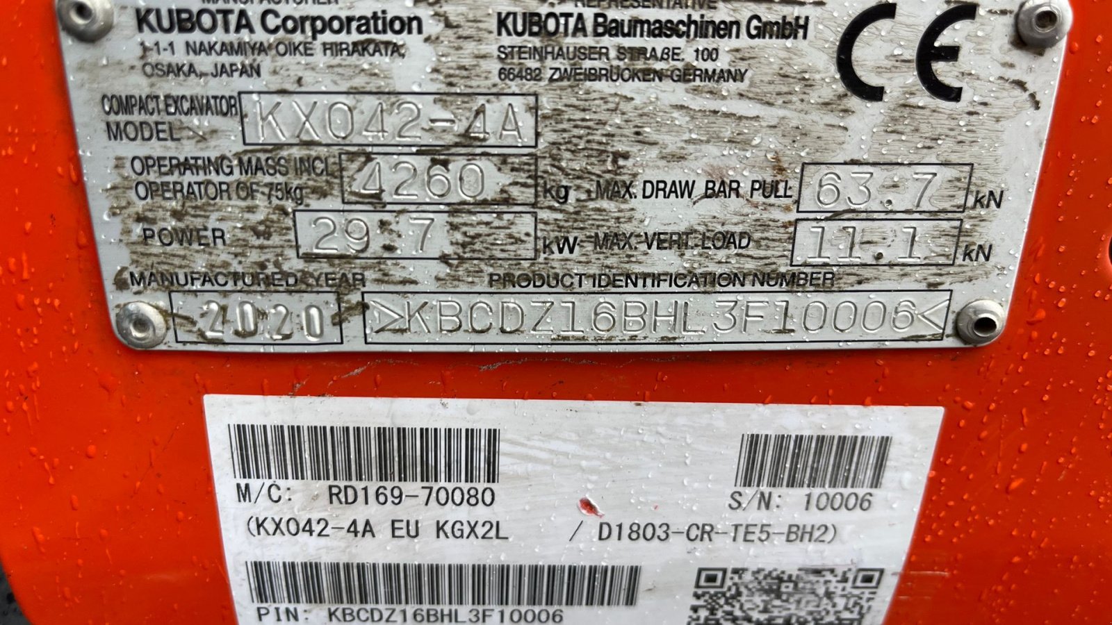 Bagger of the type Kubota Kx042-4 Hydraulisk skovlskifte, Gebrauchtmaschine in Rønnede (Picture 7)