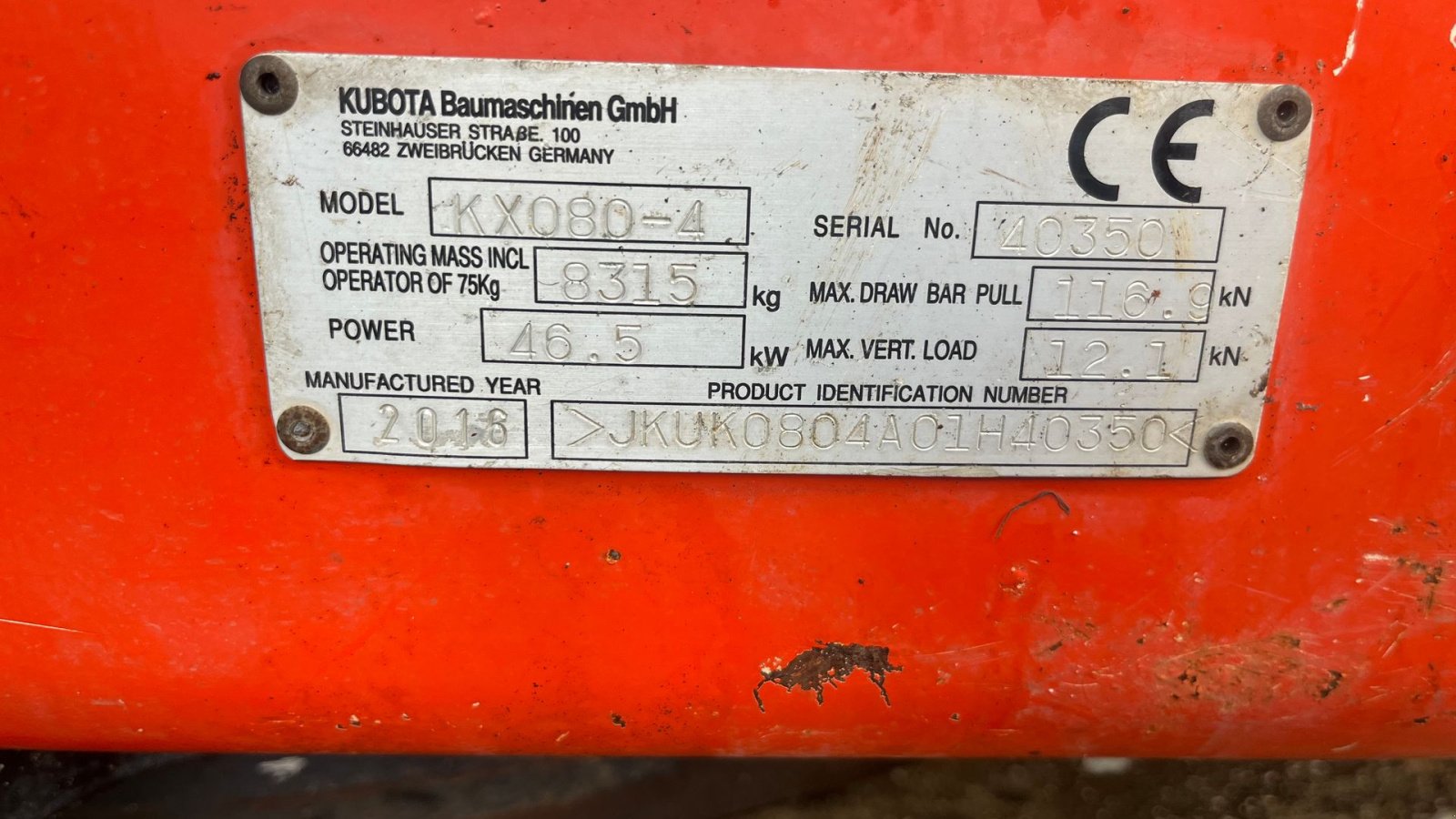 Bagger des Typs Kubota KX080-4 Engcon rotortilt og centralsmørring, Gebrauchtmaschine in Rønnede (Bild 4)