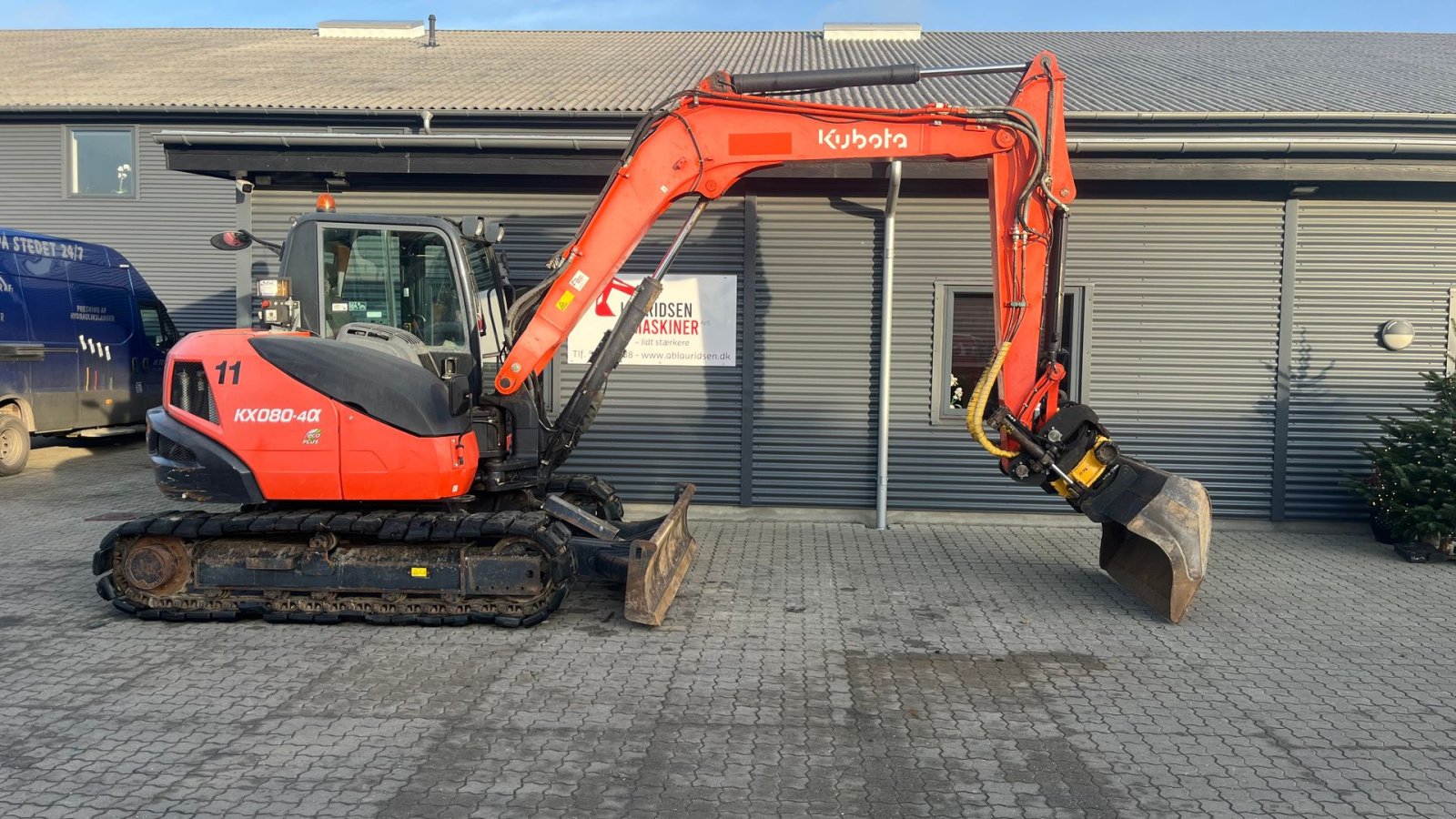 Bagger des Typs Kubota KX080-4 Engcon rotortilt og centralsmørring, Gebrauchtmaschine in Rønnede (Bild 1)