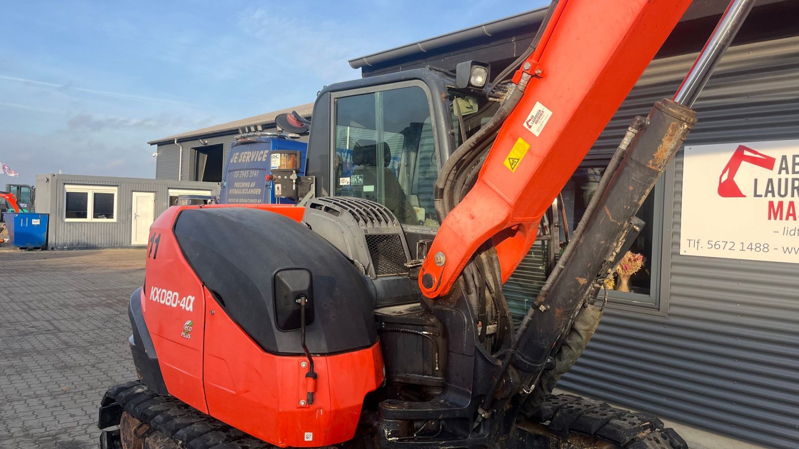 Bagger des Typs Kubota KX080-4 Engcon rotortilt og centralsmørring, Gebrauchtmaschine in Rønnede (Bild 16)