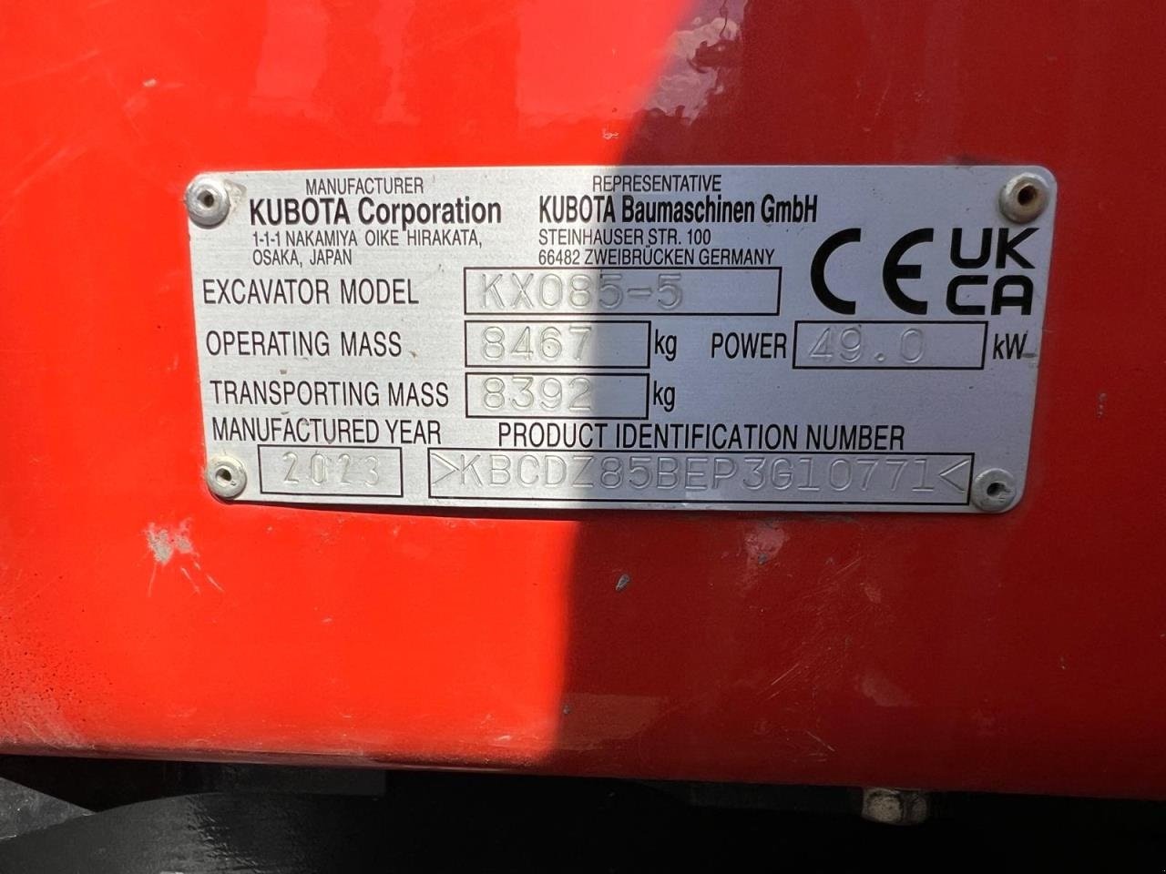 Bagger typu Kubota KX085-5, Gebrauchtmaschine v Middelfart (Obrázek 8)