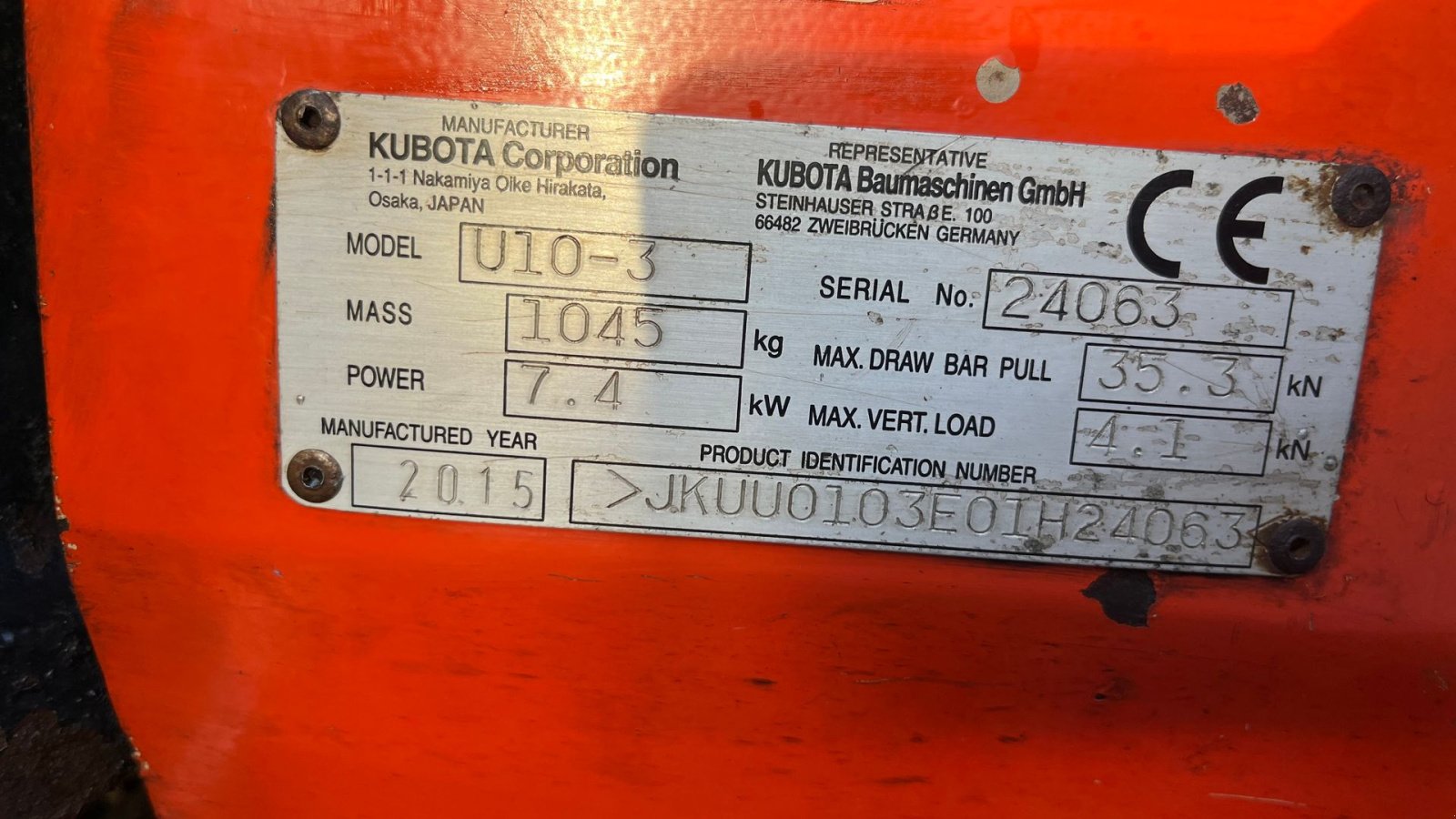 Bagger typu Kubota U10-3 Halvautomatisk s30 fæste og 3 skovle., Gebrauchtmaschine v Rønnede (Obrázek 7)