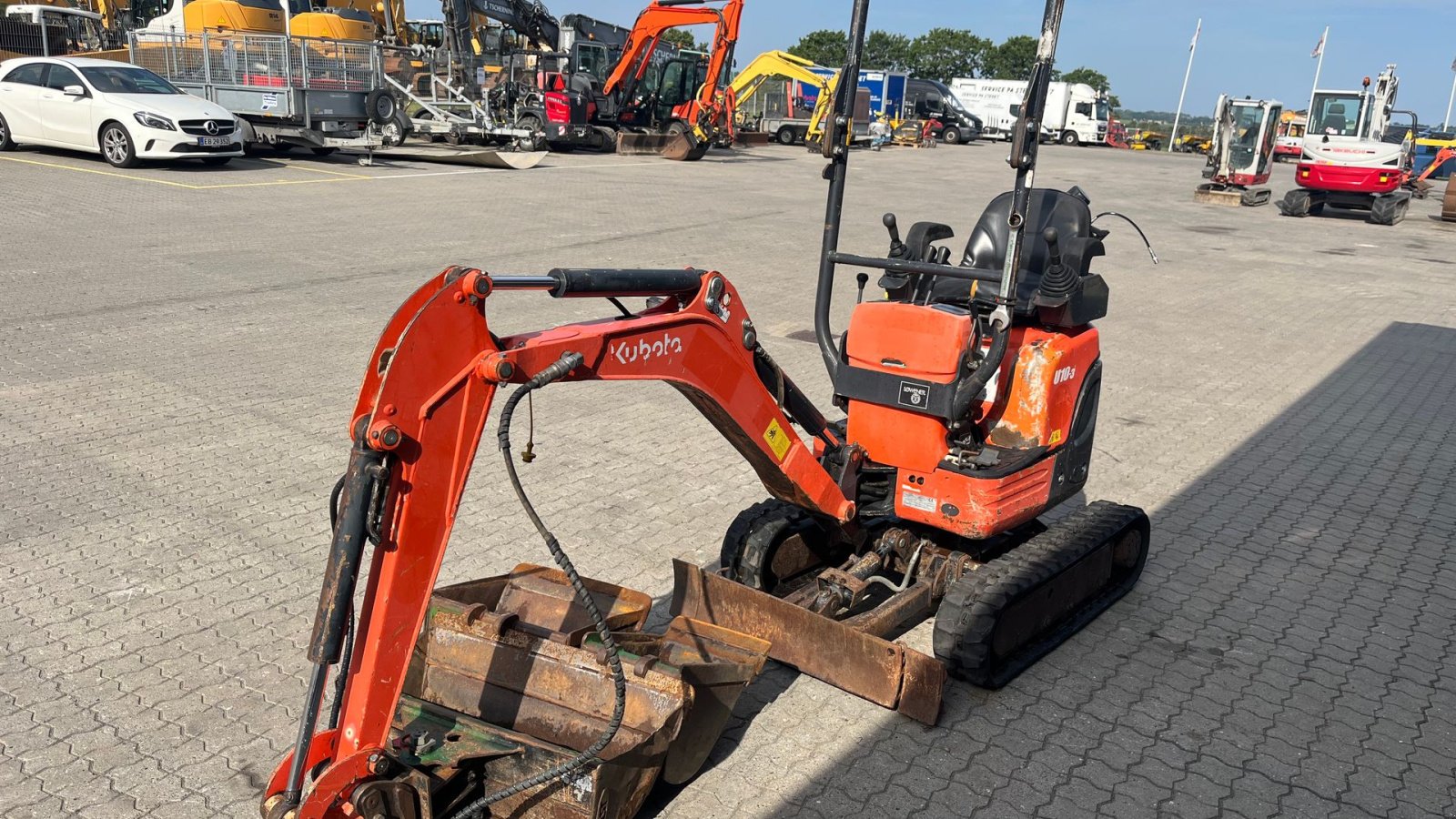 Bagger typu Kubota U10-3 Kipbar planerskovl og 2 grave skovle, Gebrauchtmaschine v Rønnede (Obrázek 7)