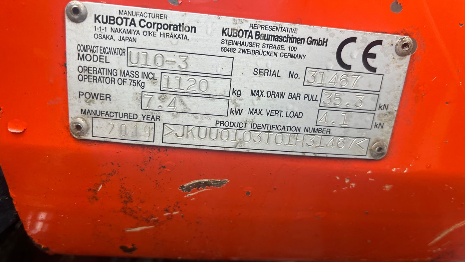 Bagger του τύπου Kubota U10-3 SL Monteret med Udskudsarm, Gebrauchtmaschine σε Rønnede (Φωτογραφία 3)