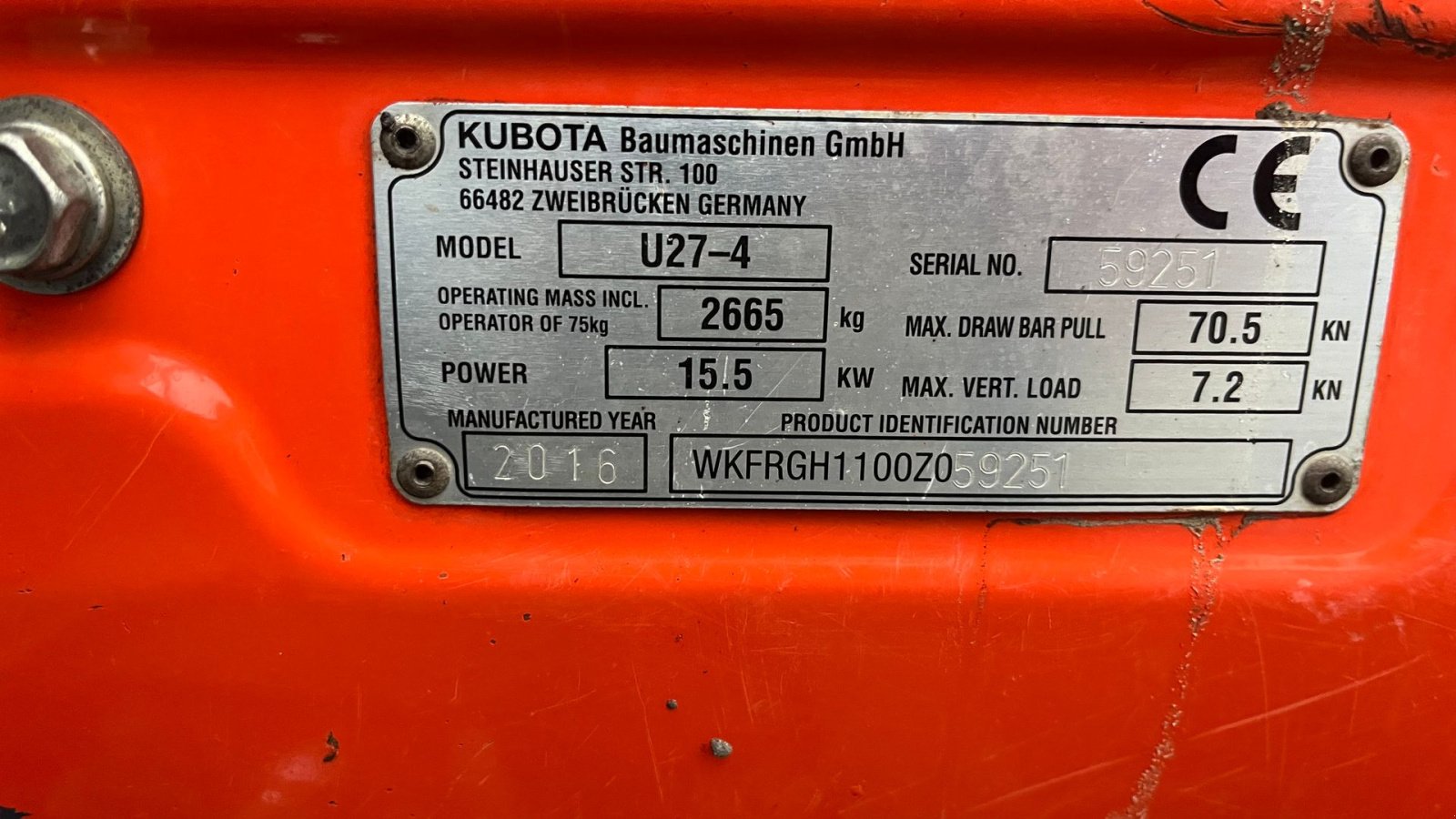 Bagger des Typs Kubota u27 Nyere tiltman og 3 skovle, Gebrauchtmaschine in Rønnede (Bild 12)