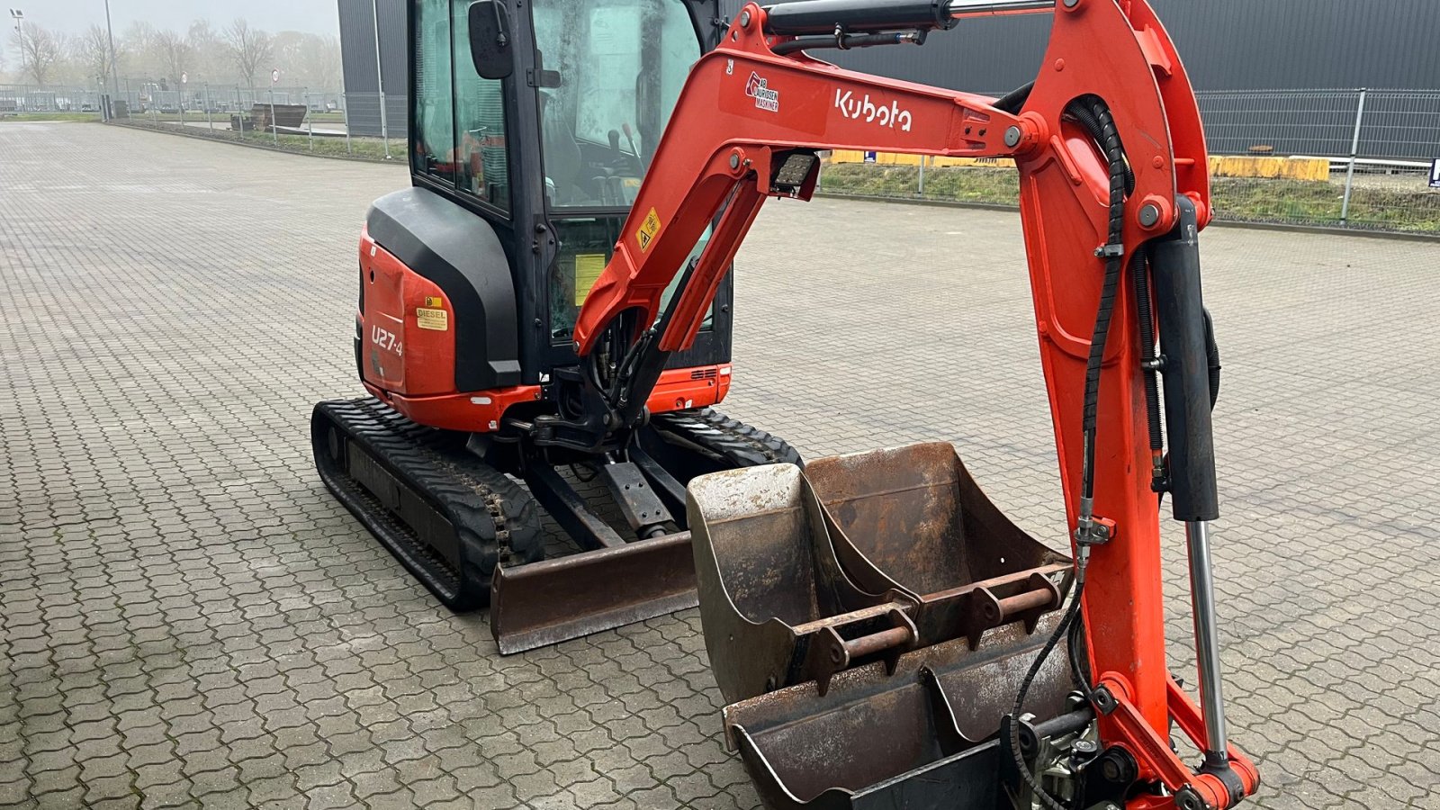 Bagger des Typs Kubota u27 Nyere tiltman og 3 skovle, Gebrauchtmaschine in Rønnede (Bild 5)
