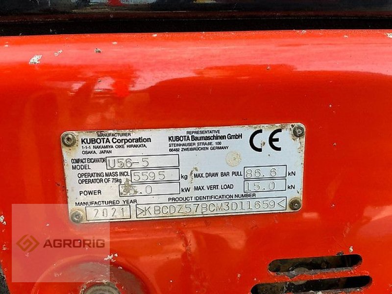 Bagger του τύπου Kubota U56-5, Gebrauchtmaschine σε Kaunas (Φωτογραφία 7)