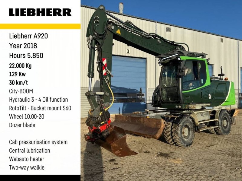 Bagger des Typs Liebherr A 920, Gebrauchtmaschine in Vojens (Bild 1)