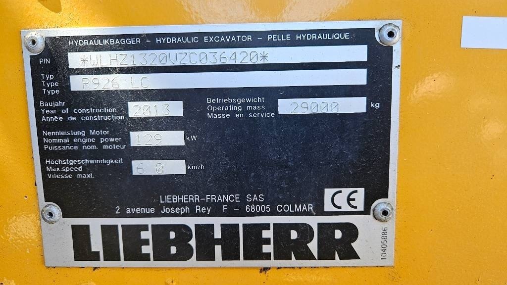 Bagger of the type Liebherr R 926 LC, Gebrauchtmaschine in Ringe (Picture 25)