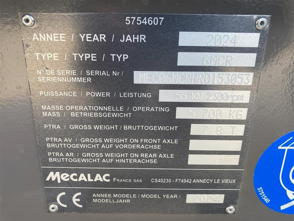 Bagger del tipo Mecalac 6 MCR 6 tons kompact minigraver på gu.bånd, Gebrauchtmaschine en Roslev (Imagen 22)