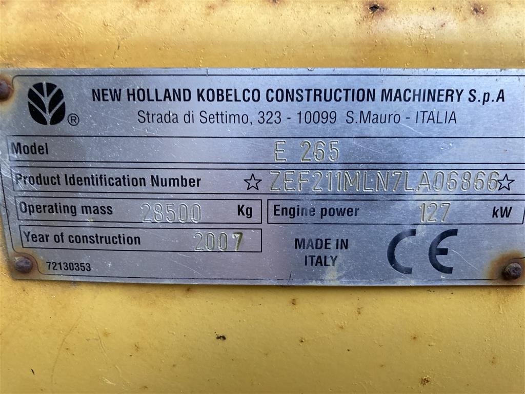 Bagger Türe ait New Holland E 265 LC Kipbart planerblad og graveskovl, Gebrauchtmaschine içinde Roslev (resim 25)