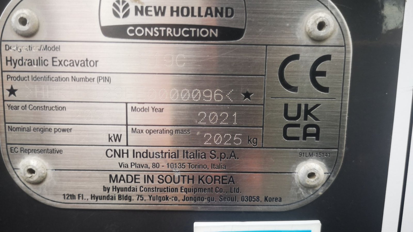 Bagger del tipo New Holland E19C, Gebrauchtmaschine en Glamsbjerg (Imagen 8)