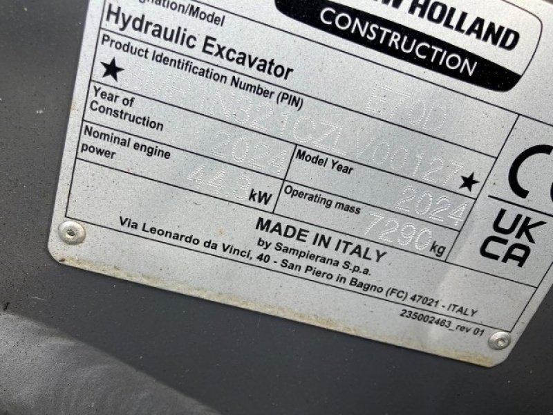Bagger typu New Holland E70D minigraver, Gebrauchtmaschine v Viborg (Obrázek 7)