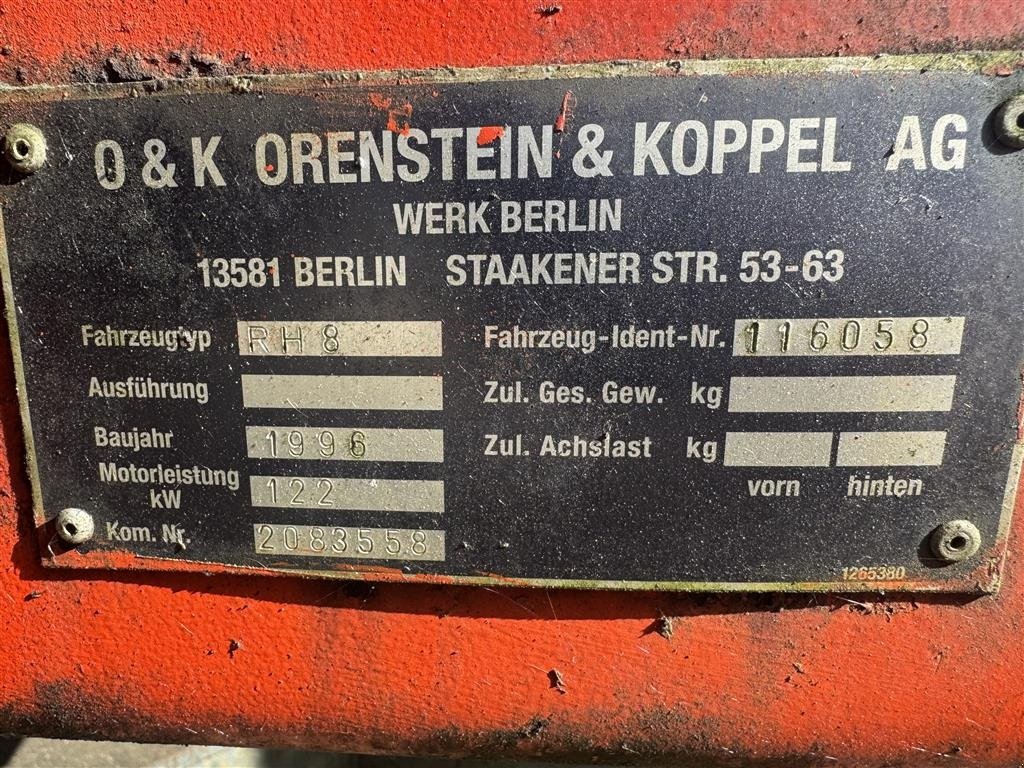 Bagger typu O&K RH8 Med langarm, Gebrauchtmaschine v Ringe (Obrázek 5)