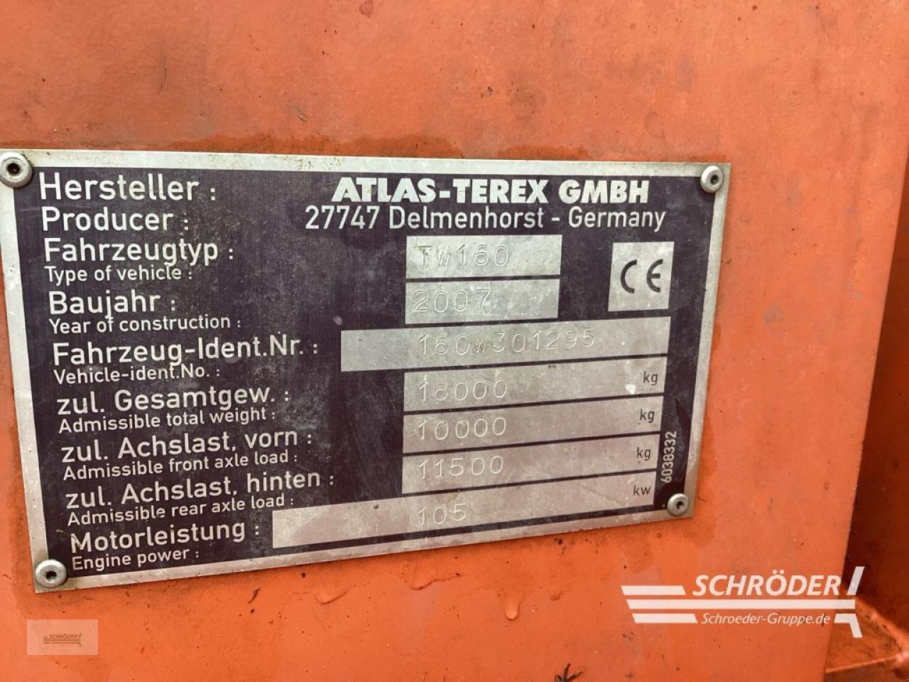 Bagger a típus Sonstige TEREX - MOBILBAGGER TW 160, Gebrauchtmaschine ekkor: Norden (Kép 17)