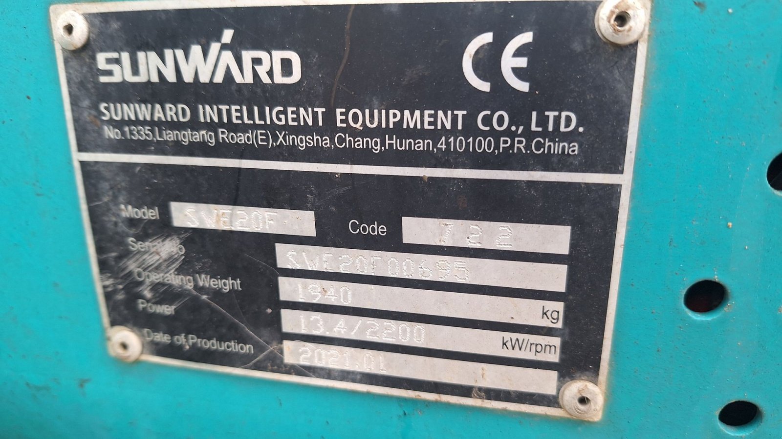 Bagger za tip Sunward swe20f, Gebrauchtmaschine u Rødekro (Slika 11)