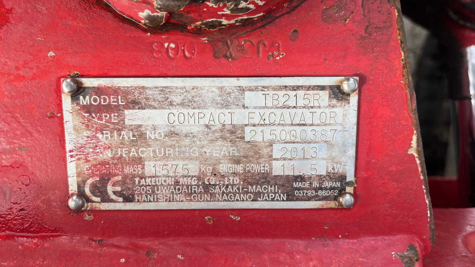 Bagger del tipo Takeuchi tb215r Hydraulisk skovlskift, Gebrauchtmaschine In Rønnede (Immagine 9)