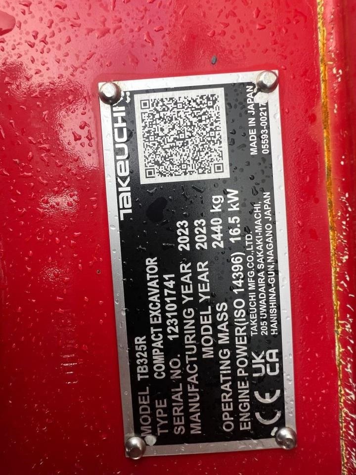 Bagger tipa Takeuchi TB325R, Gebrauchtmaschine u Middelfart (Slika 7)