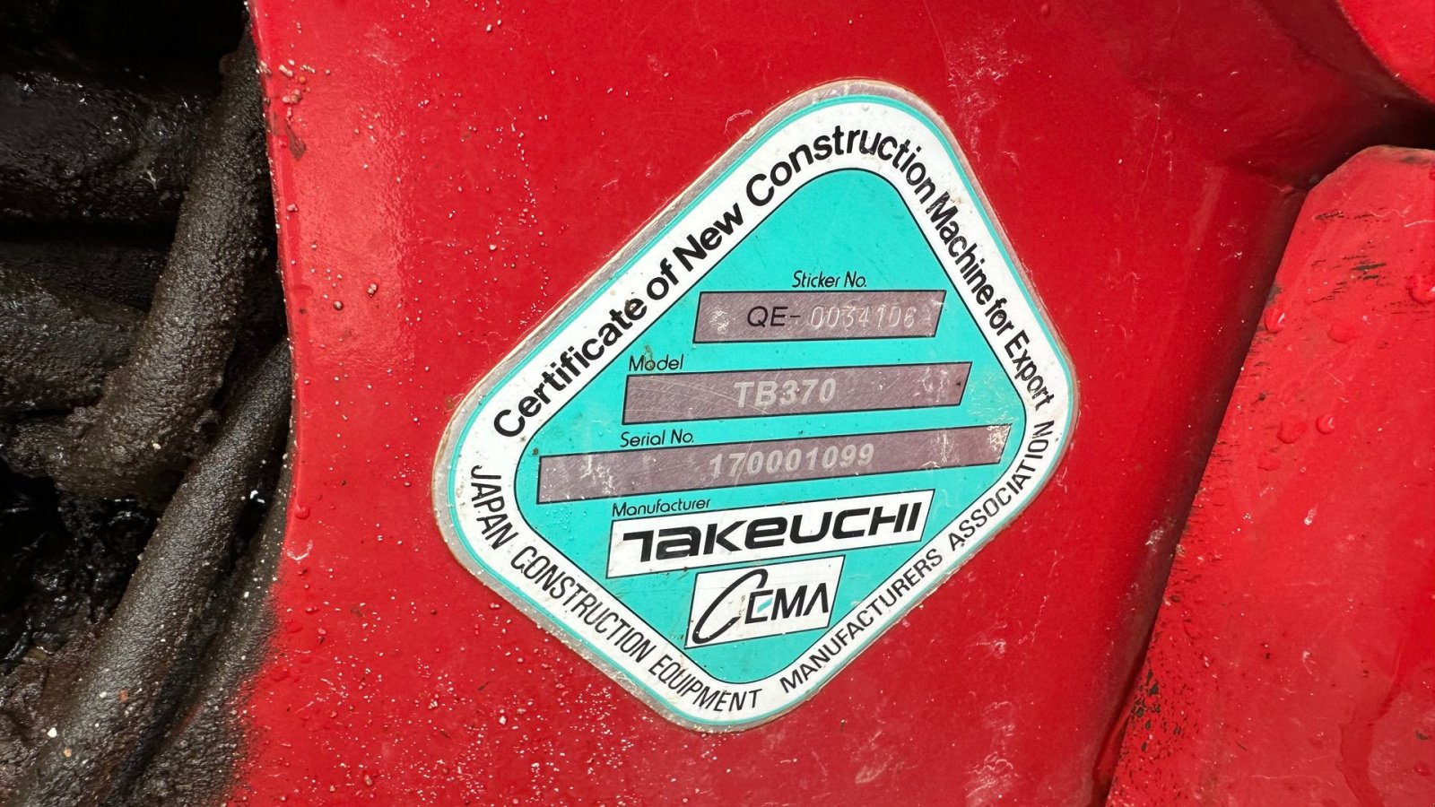Bagger типа Takeuchi TB370, Gebrauchtmaschine в Rønnede (Фотография 15)