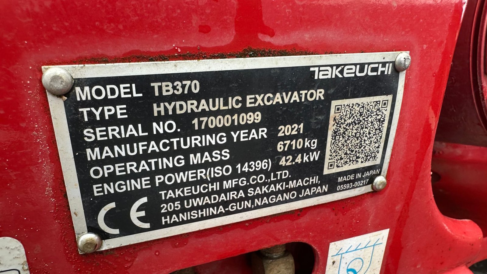 Bagger типа Takeuchi TB370, Gebrauchtmaschine в Rønnede (Фотография 16)