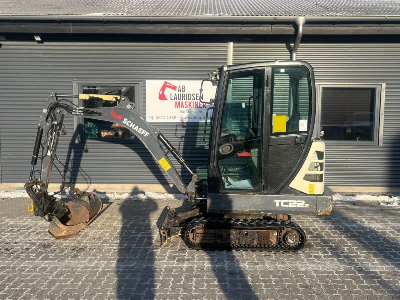 Bagger des Typs Terex tc22 Hydraulisk hurtigskifte Svensker planer skovl og 1 graveskovl., Gebrauchtmaschine in Rønnede