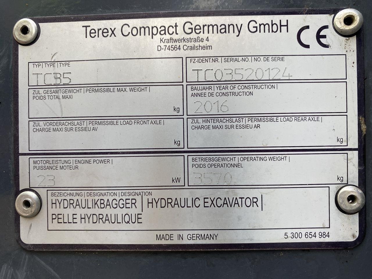 Bagger typu Terex TC35-2, Gebrauchtmaschine v Skive (Obrázek 11)