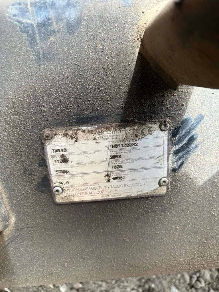 Bagger typu Terex TW 110, Gebrauchtmaschine w Vrå, Frejlev, Hornslet & Ringsted (Zdjęcie 9)