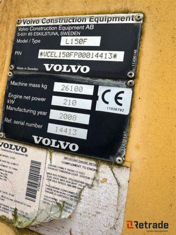 Bagger des Typs Volvo 150F, Gebrauchtmaschine in Rødovre (Bild 3)