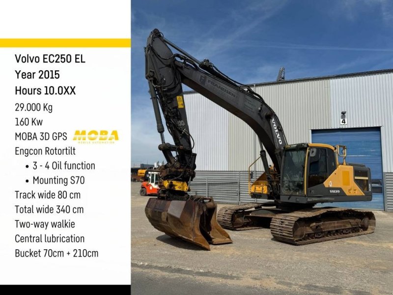 Bagger типа Volvo EC 250 EL, Gebrauchtmaschine в Vojens (Фотография 1)