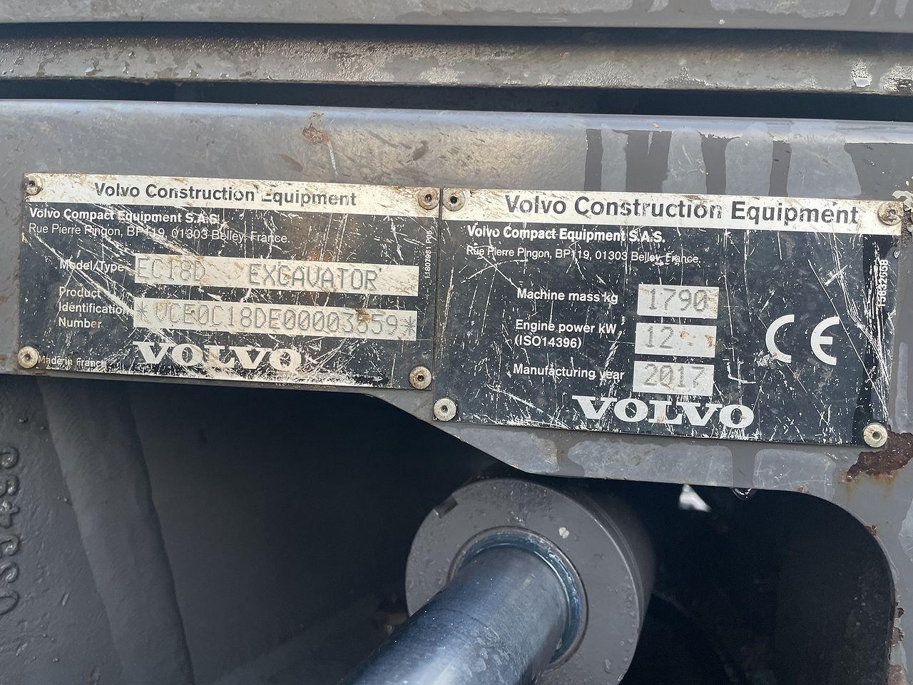 Bagger Türe ait Volvo EC18D, Gebrauchtmaschine içinde Skive (resim 12)