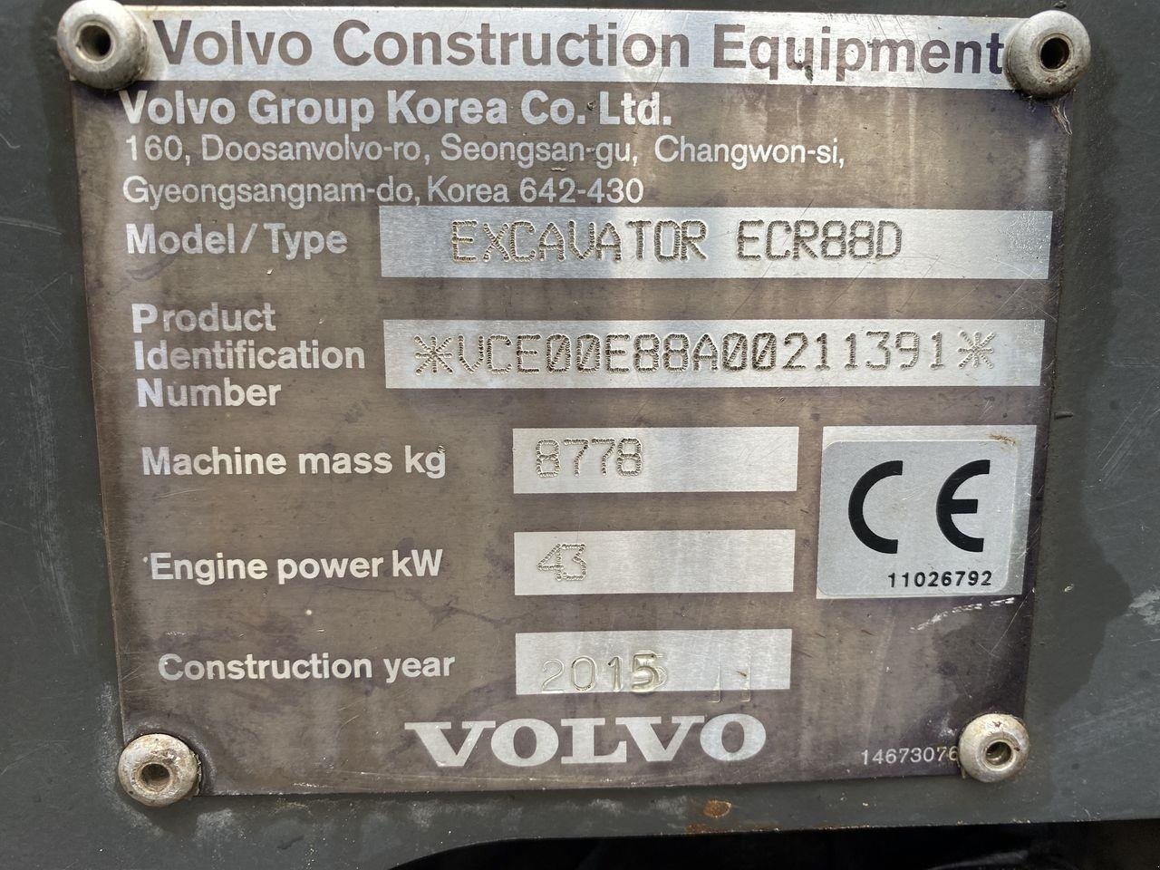 Bagger a típus Volvo ECR88, Gebrauchtmaschine ekkor: Skive (Kép 13)