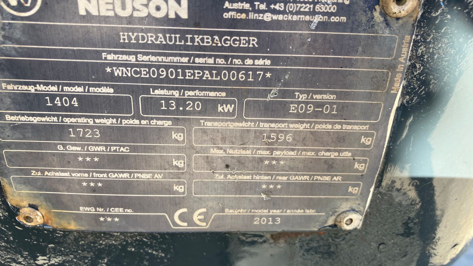 Bagger типа Wacker Neuson 1404 Wacker Neuson 1404 Kører godt, Gebrauchtmaschine в Horsens (Фотография 7)