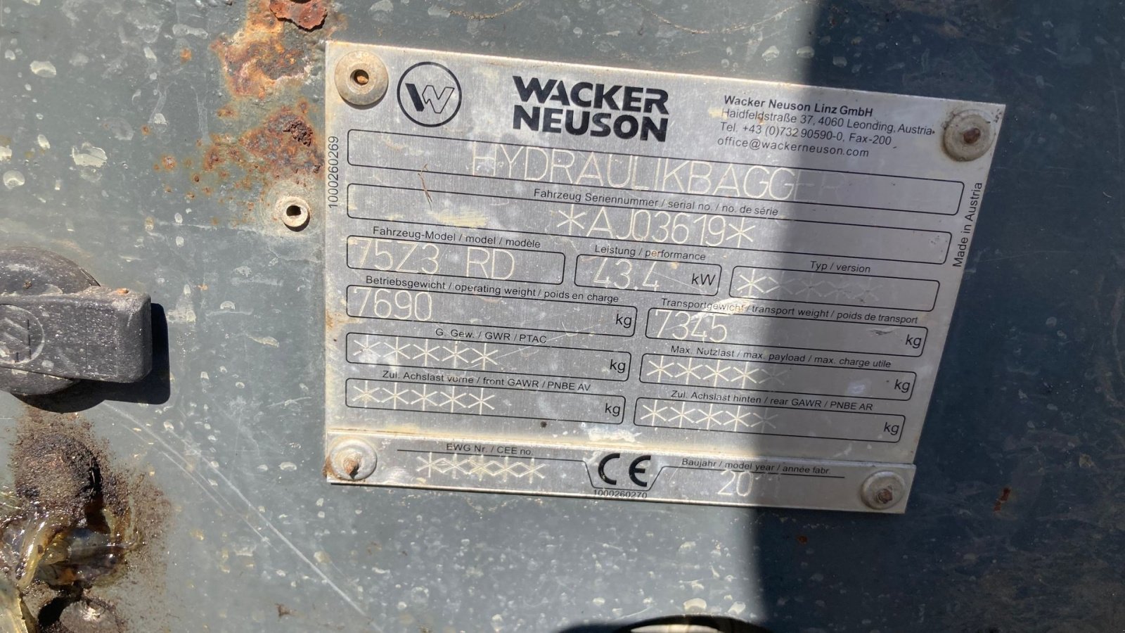 Bagger del tipo Wacker Neuson 75z3, Gebrauchtmaschine en Skive (Imagen 14)