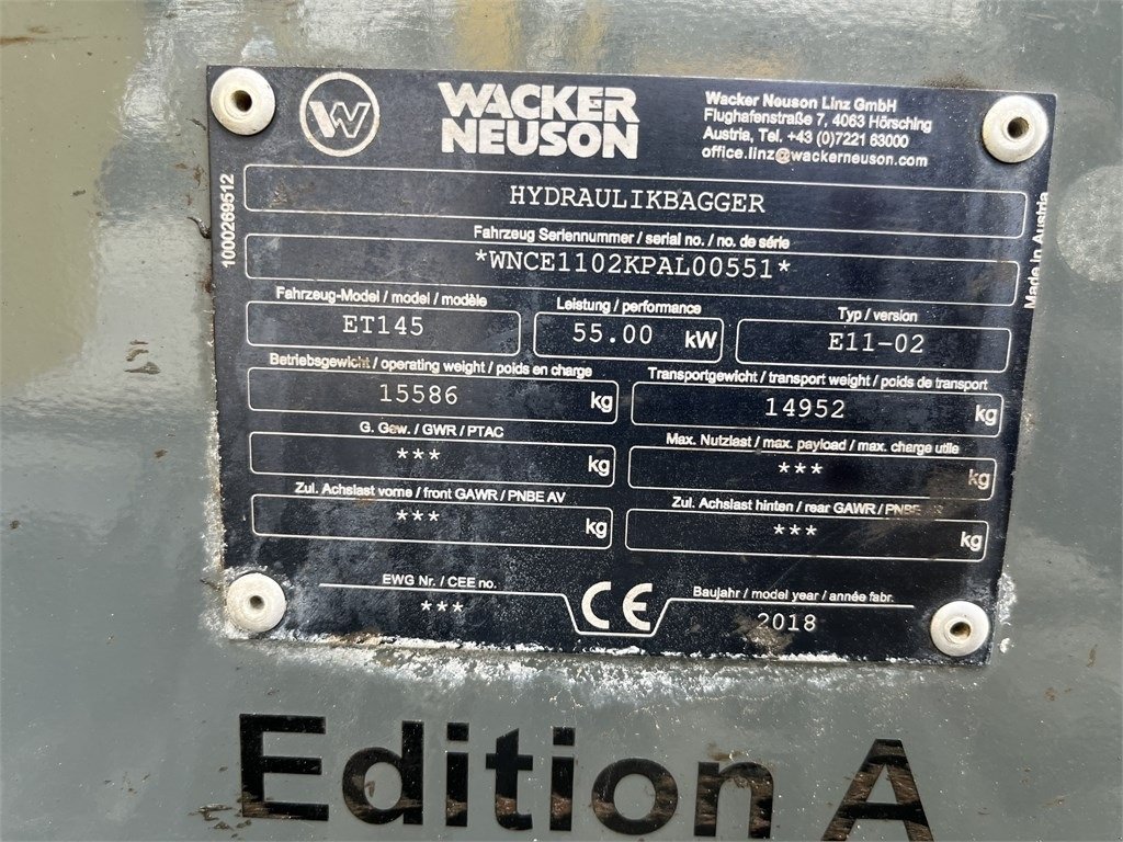 Bagger του τύπου Wacker Neuson ET 145, Gebrauchtmaschine σε Vojens (Φωτογραφία 13)