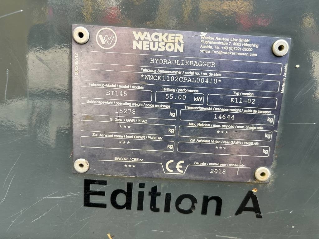 Bagger Türe ait Wacker Neuson ET 145, Gebrauchtmaschine içinde Vojens (resim 13)