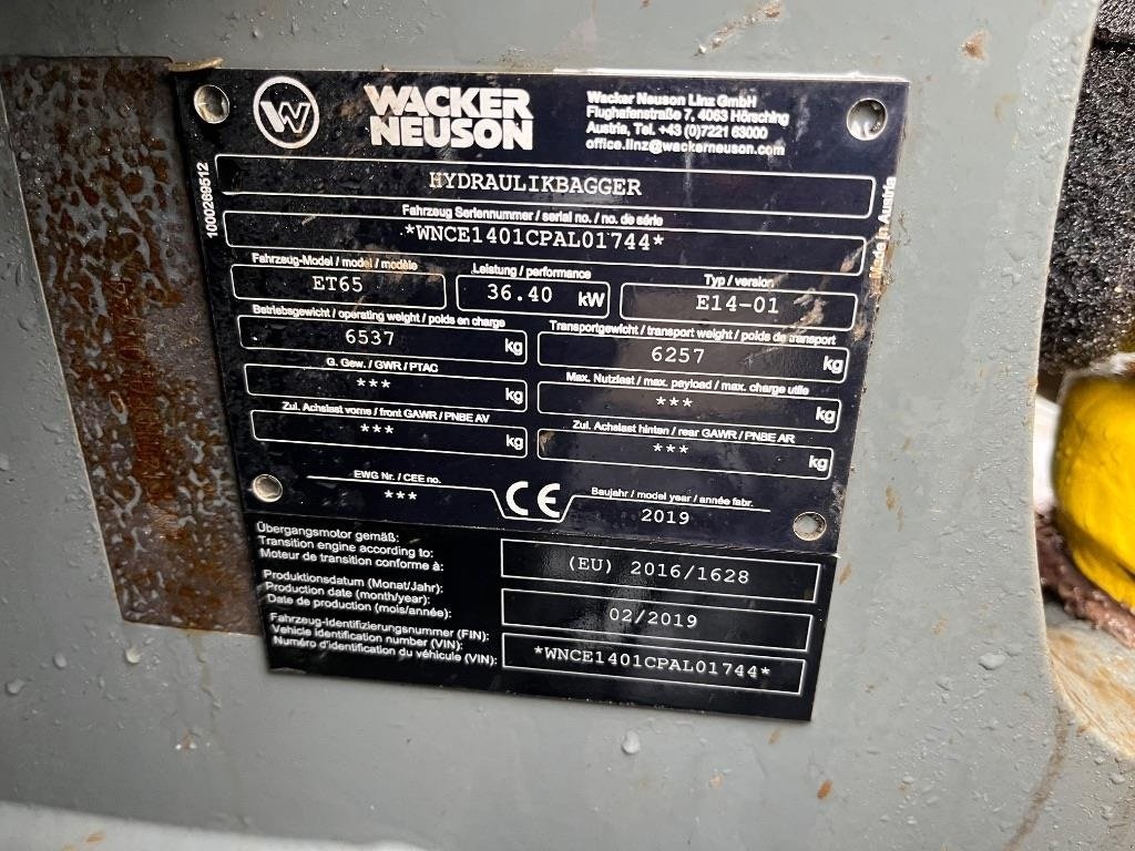 Bagger del tipo Wacker Neuson ET 65, Gebrauchtmaschine In Vojens (Immagine 14)