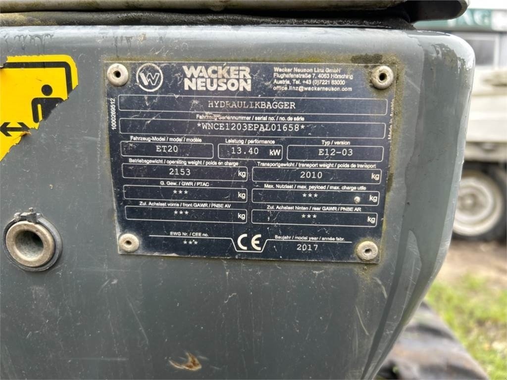 Bagger του τύπου Wacker Neuson ET20, Gebrauchtmaschine σε Vojens (Φωτογραφία 12)