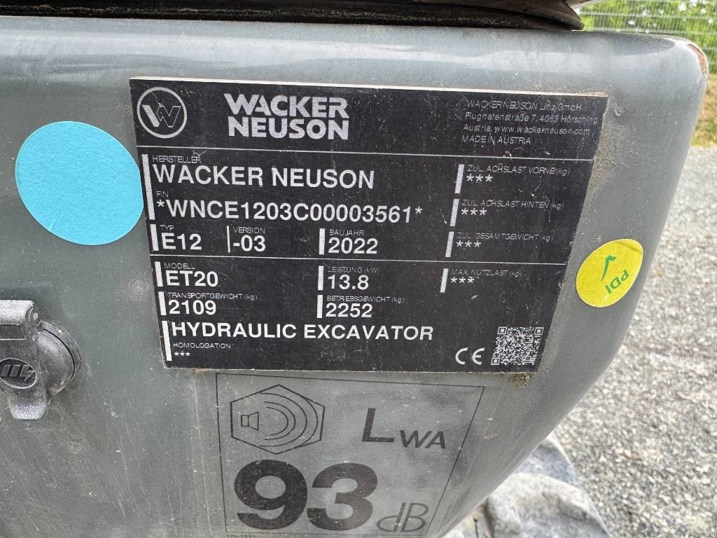 Bagger za tip Wacker Neuson ET20, Gebrauchtmaschine u Neudrossenfeld (Slika 22)