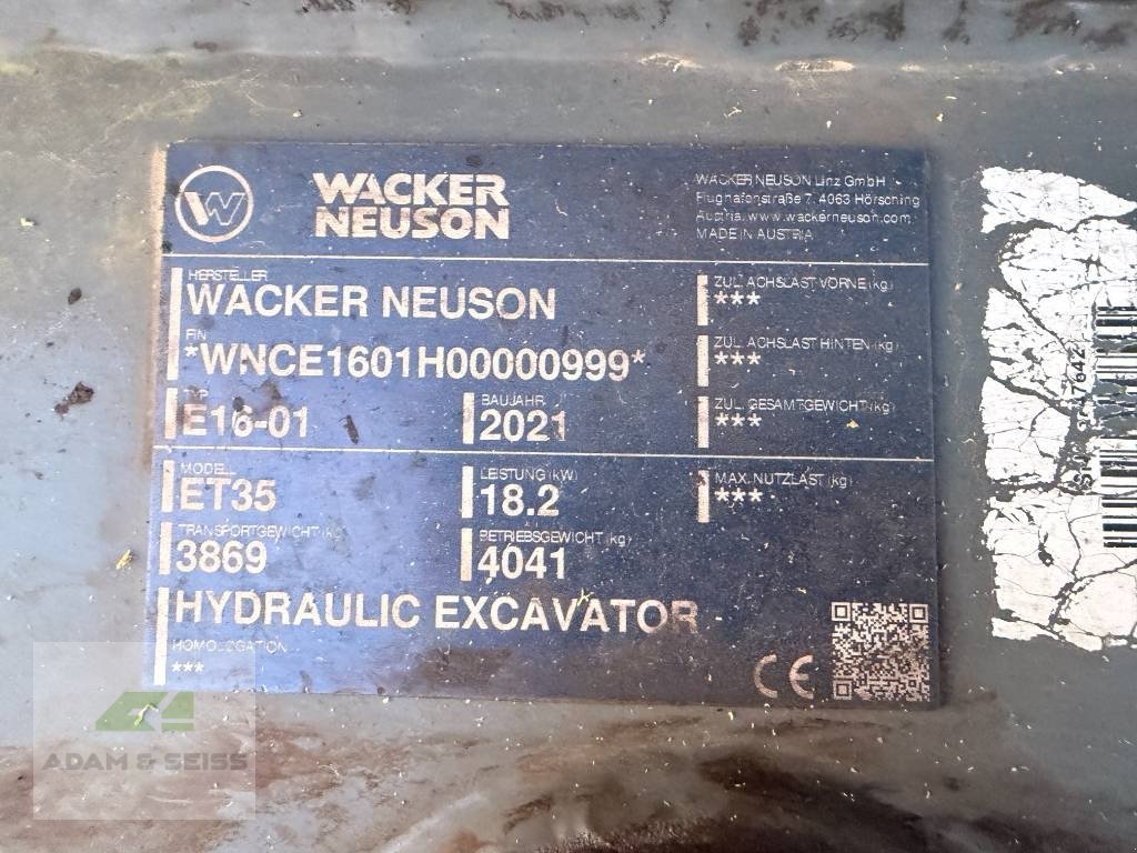 Bagger del tipo Wacker Neuson ET35 VDS, Gebrauchtmaschine In Neudrossenfeld (Immagine 21)