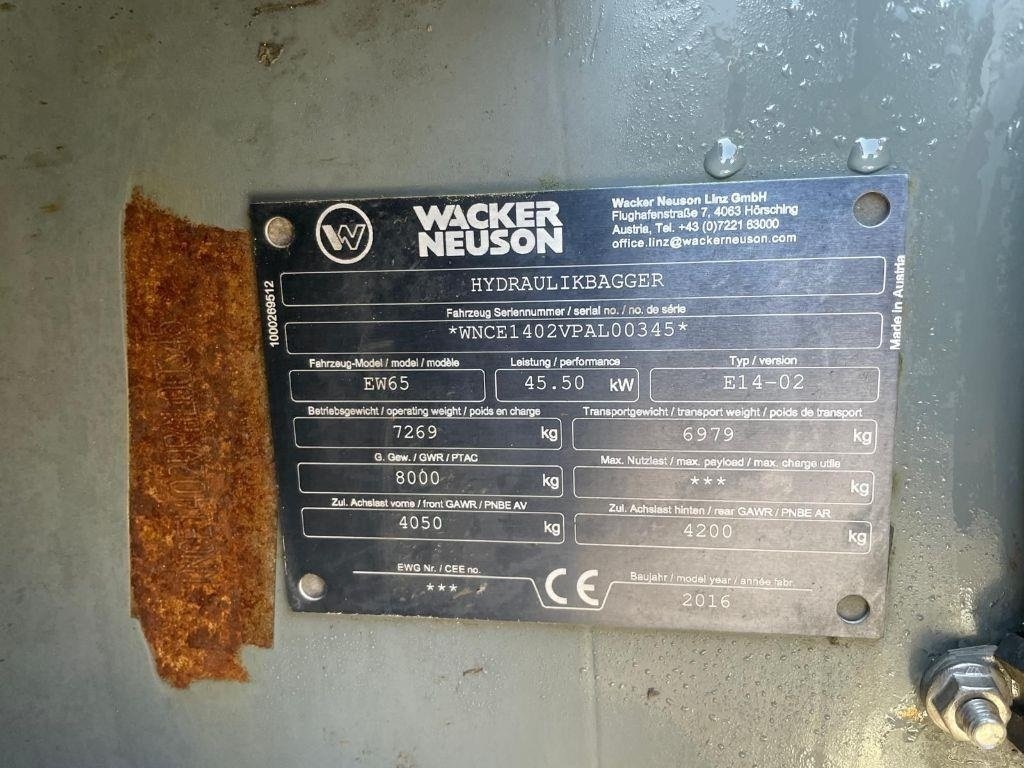 Bagger del tipo Wacker Neuson EW 65, Gebrauchtmaschine In Vrå, Frejlev, Hornslet & Ringsted (Immagine 14)