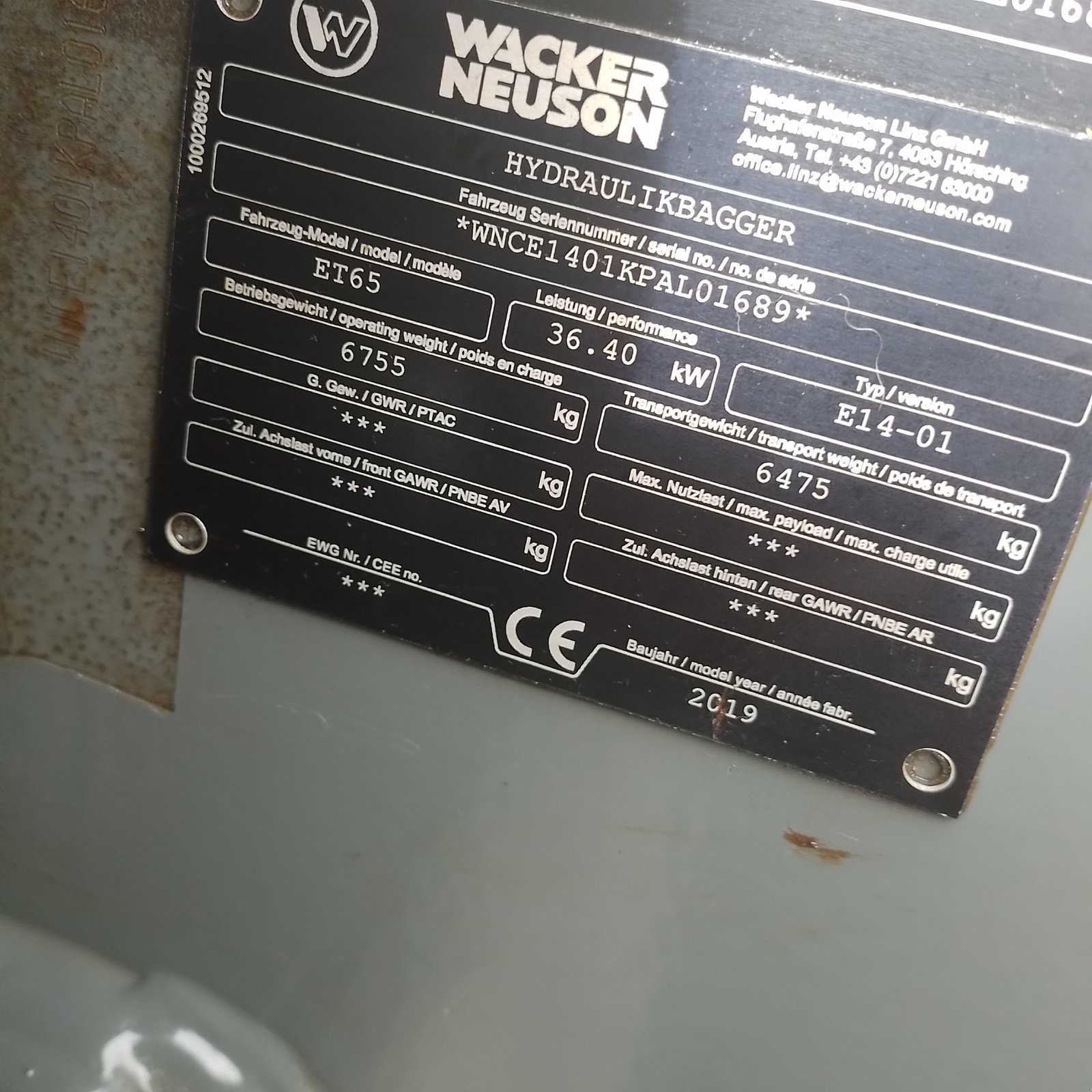 Bagger of the type Wacker Neuson Wacker Neuson, Bagger, Kompaktbagger, Raupenbagger, ET65, Gebrauchtmaschine in Bad Kötzting (Picture 17)