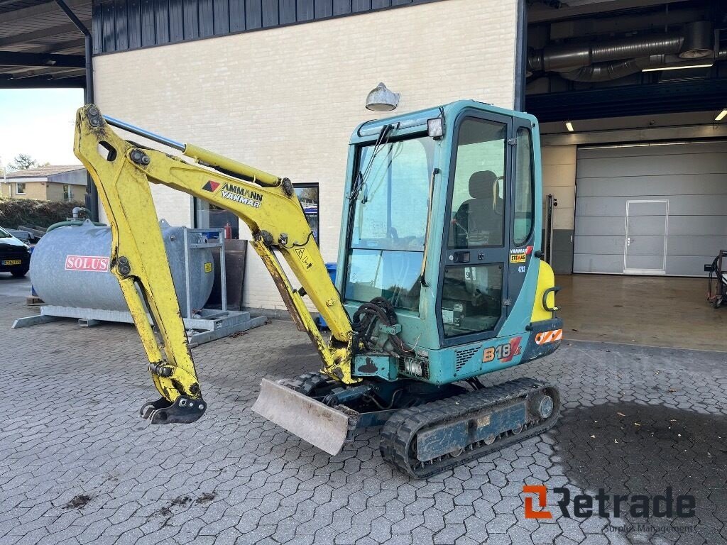 Bagger des Typs Yanmar AMMANN/YANMAR B 18 X Minigravemaskine med 4 skovle, Gebrauchtmaschine in Rødovre (Bild 1)